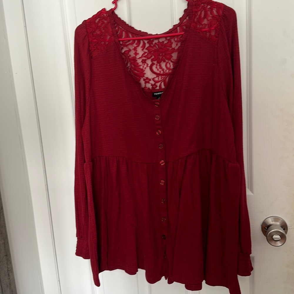 Berry Long Sleeve Top